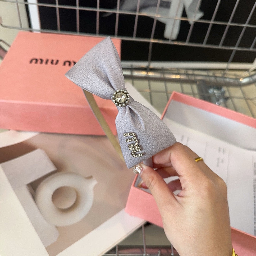 CHANEL SILK BOW HEADBAND LANGUID LAVENDER 159004