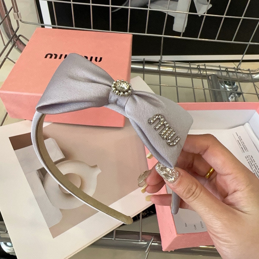 CHANEL SILK BOW HEADBAND LANGUID LAVENDER 159004