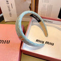 CHANEL SIMPLE HAIRBAND IN SKY BLUE TWEED 282731