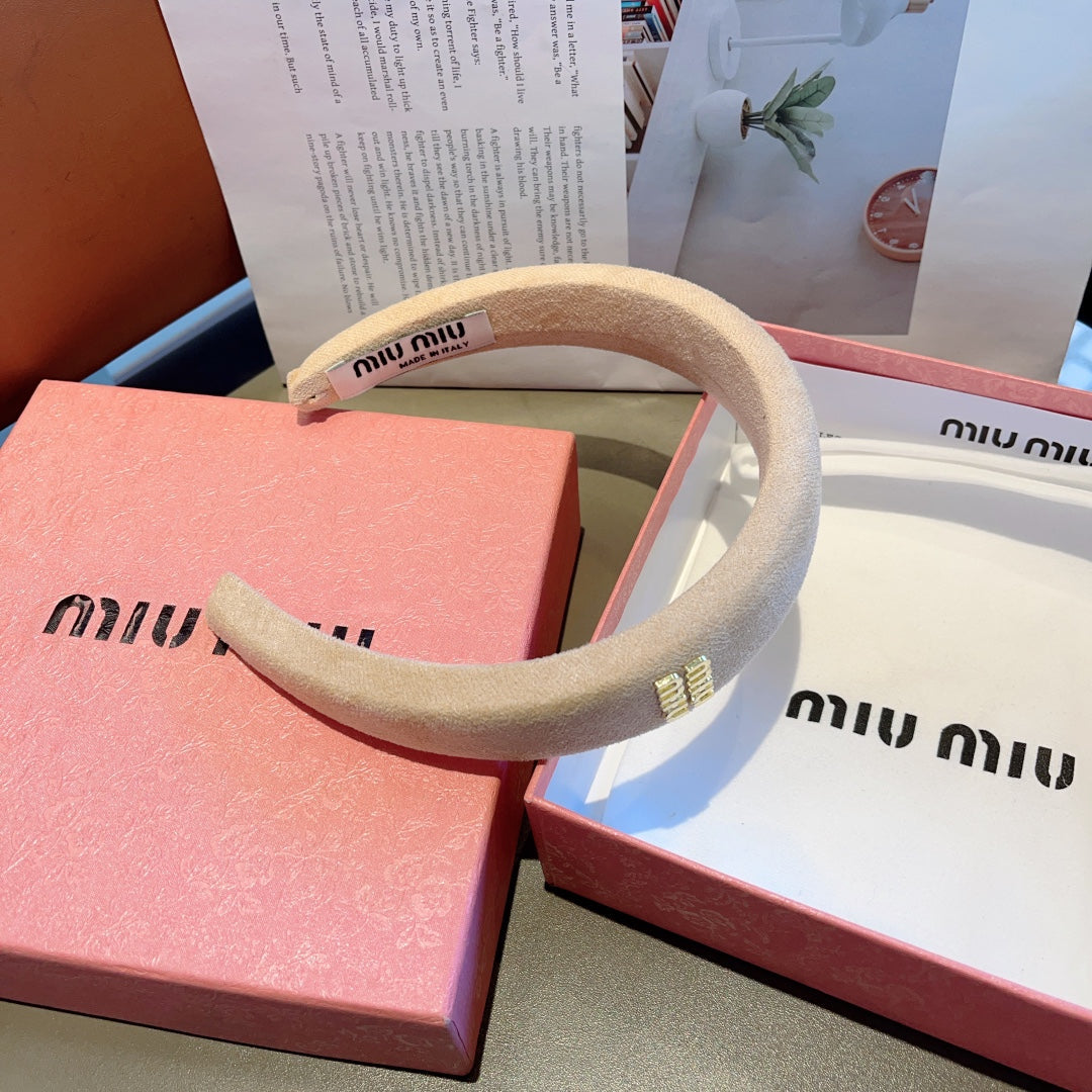 CHANEL THICK HEADBAND IN BEIGE CASHMERE 412453