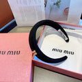 CHANEL THICK HEADBAND IN BLACK CASHMERE 412454
