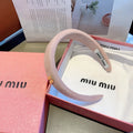 CHANEL THICK HEADBAND IN LIGHT PINK CASHMERE 412455